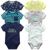 Ubrania dla dzieci z krótkim rękawem Baby Rompers moda urodzona Jumpsuits niemowlę dziewczynkę strój roupas de bebe odzież LJ201223