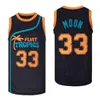 Camisas de basquete Man Semi Pro Movie Flint Tropics 33 Jackie Moon 7 Coffee Black 11 ED Monix 69 Downtown Green White Black Blue Pocket Shorts