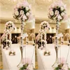 Upscale Wedding Table Decoration Mermaid Flower Stands Candlestick T Station Road Lead Metal Columns Vase Pendulum Props 2 Pcs