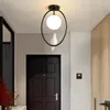 Luci nere Lampada da soffitto del corridoio del corridoio del balcone d'ingresso semplici luci per uccelli da ristorante nordico