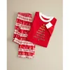 크리스마스 잠옷 가족 일치하는 옷 가족 봐 엄마와 나 옷 빨간 긴 소매 인쇄 가을 겨울 homewear LJ201111