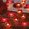 Luzes de decoração do Dia dos Namorados LED Vermelho Amor Coração Coração Corda 3M 30 pcs luzes para decorações de quarto HH21-876