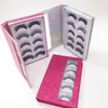 2021 Nyankomster 5 par Lash Book för 3D 5D Mink False Eyelashes Custom Eyelash Packaging Box