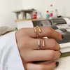 Nieuwe Punk Style Liefhebbers Ringen Authentiek 925 Sterling Zilver Open Ringen voor Vrouwen Bruiloft Sieraden Geschenken Verklaring Verstelbare Ring