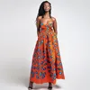 Sommer Afrikanische Kleider für Frauen 2020 News Mode Robe Langes Kleid Blumendruck Bazin Vestidos Dashiki Party Afrikanische Kleidung LJ200826