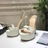 2022 최신 패션 여성 샌들 슈퍼 하이힐 워터 테이블 디자인 편안한 정품 신발 고급스러운 분위기 우아한