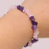 Strand pärlstav strängar naturliga stenarmband 18 cm semi-ädelstenar rose kvarts Amethysts charm tillbehör födelsedag kvinnor gåva raym22