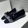 Hot Sale-Brand Women Cow leather Low Heel dress wedding shoe Fashion Pearl bowtie Single shoe Striped flannel Office Lady Single Shoe,35-41