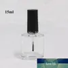 15 ml, 10/30/50 Stück, Beauty, leere, transparente Nagellack-Nachfüllflasche, DIY transparentes Glas-Nagelöl-Paket mit einer schwarzen Deckelbürste