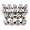 Bakverksverktyg Russian Rose Petal Nozzle Tips Dekorera munstycke Kaka DIY Rostfritt stål 18 stilar Pastry efterrätt dekoratörer WDH0497 T03