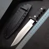 High End Outdoor Survival Tactical Straight Knife DC53 Satin Blade Full Tang Black G-10 Handtag Fasta bladknivar med Kydex