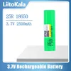 (Auf See) Großhandel liitokala 100% Neue Qualität 25R 18650 Batterie 2500mAh 20A hohe Kapazität wiederaufladbare 18650 Batterie für E CIGE -Mods 25RM