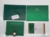 Oryginalne prawidłowe dopasowanie zielone książeczki papiery karta bezpieczeństwa górne pudełko do zegarków na pudełka broszury bezpłatny druk niestandardowe karty prezent