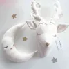 Baby Girl Room Decoration 3D Stuffed Animal Heads Elephant Swan Head Wall Hanging Decor For Nursery Children Bedroom Decoration 220209