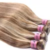 Nami brun et blonde blonde paquets humains ombre avec une fermeture Couleur de piano frontal 8613 Extensions de cheveux d'onde corporelle droite9432119