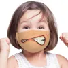 NEU Unisex 3D-Masken mit lustigem Gesicht, bedruckt, für Erwachsene und Kinder, winddicht, waschbar, wiederverwendbar, verstellbare Mundmaske aus Baumwolle