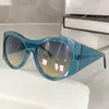 Солнцезащитные очки для женщин Высококачественные дизайнерские новейшие солнцезащитные очки 4392 Модные покупки Кошачий глаз Овальная синяя большая оправа Дизайн Ladies Club 259W
