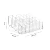 Transparent 24 rutnät akryl Makeup Organizer Lipstick Holder Display Rack Case Cosmetic Nail Polish Make Up Organizer Tool341T