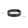 Magnetic Black Titanium Bracelet Men Bangle 4in1 -Ve Ions Germanium Far Infra Red Fashion Charm Bracelets Jewelry Wristband