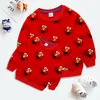 Dad Mom Baby Christmas Clothing for Family Hoody Matching Outfits Clothes Mother Daughter Father Son Look Mommy and Me Dress Set LJ201111