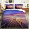 Bettwäsche -Sets 3D -Druck wunderschöner Landesreihe bequeme Doppelschlafzimmer Set Duvet Cover Kissen Hülle Extra Large 6333042