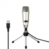 New C-330 USB Microphone Condenser Professional Wired Studio Karaoke Mic for Computer Pc Video Recording Msn with Stand Tripod