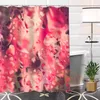 Modern Custom Red Heart Polyester Fabric Printing Shower Curtain Bathroom Waterproof 12 Hooks For The Bath T200711
