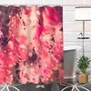 Modern Custom Red Heart Polyester Fabric Printing Shower Curtain Bathroom Waterproof 12 Hooks For The Bath T200711