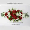 90 cm Artificial Flower Conference Table Flower Row Rose Lily Hydrangea Leaf Wedding Party Decor Table Centerpieces Flower Runner Q219C