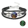 12 lueur dans le bracelet constell sombre Horoscope Signe charme multicouche bracelets d'enveloppement femmes hommes bijoux de mode volonté et cadeau de sable