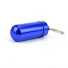 Travel Aluminium Alloy Waterproof Pill Box Case Keyring Key Chain Medicine Lagringsarrangör Bottle Holder Container Keychain 7458492