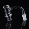 Seamless Fully Weld Beveled Edge Quartz Banger Smoking Accessories 10mm 14mm Male Joint 45° 90° Terp Slurper Banger For Galss Bongs