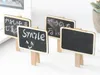 الحفلة الديكور مصغرة خشبية ملاحظة Blackboard Clamps Retangle Chalkboard Blackboard Clip Board للاطلاع على ورقة الزفاف صورة DIY KD1