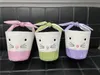 Easter Bunny Bags Barrel Bucket Basket Plaid Patchwork Cartoon Rabbit Ear Bowknot Canvas Tygväska Nyårsgåvor Egg Candies Handb7966902