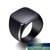 Silver Antik Svart Smooth Design Män eller Kvinnor Ring Fashion Finger Ring Smycken WJ001R