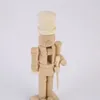 6pcs Wooden Nutcracker Doll Decoration DIY Blank Paint Toy Wooden Unpainted Doll For Kids DIY Soldier Figurines Table Ornaments C0203n