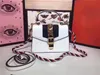 Designer Luxury Sylvie 7AShoulder Bags Handbag Ivory Navy Blue Red Leather 5A quality Size 20x14x8CM