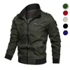 Mäns Bomber Jacka Vår Höst Militär Pilot Coat Zipper Tactical Mens Jackor Motorcykel Cargo Air Force Flight Coats 201123