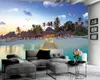 Custom 3d Seascape Wallpaper Beautiful Scenery of Seaside Thatched Houses 3D Wallpaper 3d Mural Wall Paper for Living Room