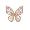 rings luxury designer jewelry women rings with Shiny Zirconium setting fashion butterfly gold plated ring jewelry NE1053