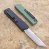 조명 더블 액션 전술 자동 자동 칼 자기 방어 포켓 접이식 EDC 캠핑 knifes 사냥 나이프 포켓 도구