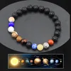 Beaded 2020 New Universe Galaxy Solar System Planet för män och kvinnor älskare konstellation armband agat