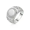 Ayshi moda 925 homens de prata esterlina engajamento de casamento anéis redondos anéis de aniversário de aniversário de prata anéis de aniversário y200106