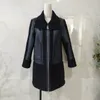 Casaco de couro inverno moda engrossar manter casaco quente lambswool sheepskin sueced overcoat meio comprimento outerwear feminino 201031