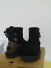 Мода Женщины Сапоги с лодыжкой настоящие кожаные женские дети дети Bailey Bailey Bow Snow Boots