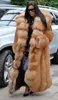 YSKKT Faux Fur Coat Kvinnor Tjocken Höst Vinter Varm Hooded Coat Super Long Coats Oversized Ladies Coats and Jackor Plus Size LJ201202