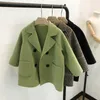 Cappotto per bambini in lattice di alta qualità Cappotto in lana per ragazzi lungo trench Moda Autunno Inverno Giacca Ragazzo Giacca a vento Cappotto invernale per bambini