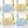 Fashion Hot Stamping Shower Cap Rose Gauze Net Multi Colours Double Layer Resuable Caps Cover Hair Bath Hat New Arrival 1 7qt L2