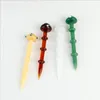 Glass Wax Dabber Tool Colorful Mushroom Smoking Cap Stick Carving Oil Dab Rig Pipes Tobacco Dry Herb Nail Bongs Quartz Water Banger