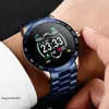 Banda de aço relógio inteligente masculino monitor de freqüência cardíaca pressão arterial esporte pulseira inteligente rastreador de fitness à prova dwaterproof água masculino luxo watch14372049251